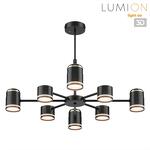 Превью фото №1  Люстра LUMION 8234/8C COMFI LN25 000 черный, металл/акрил Люстра потолочная GX53 LED 8*10W + LED-проектор 4*5W 2700К 220V VIRSAVA