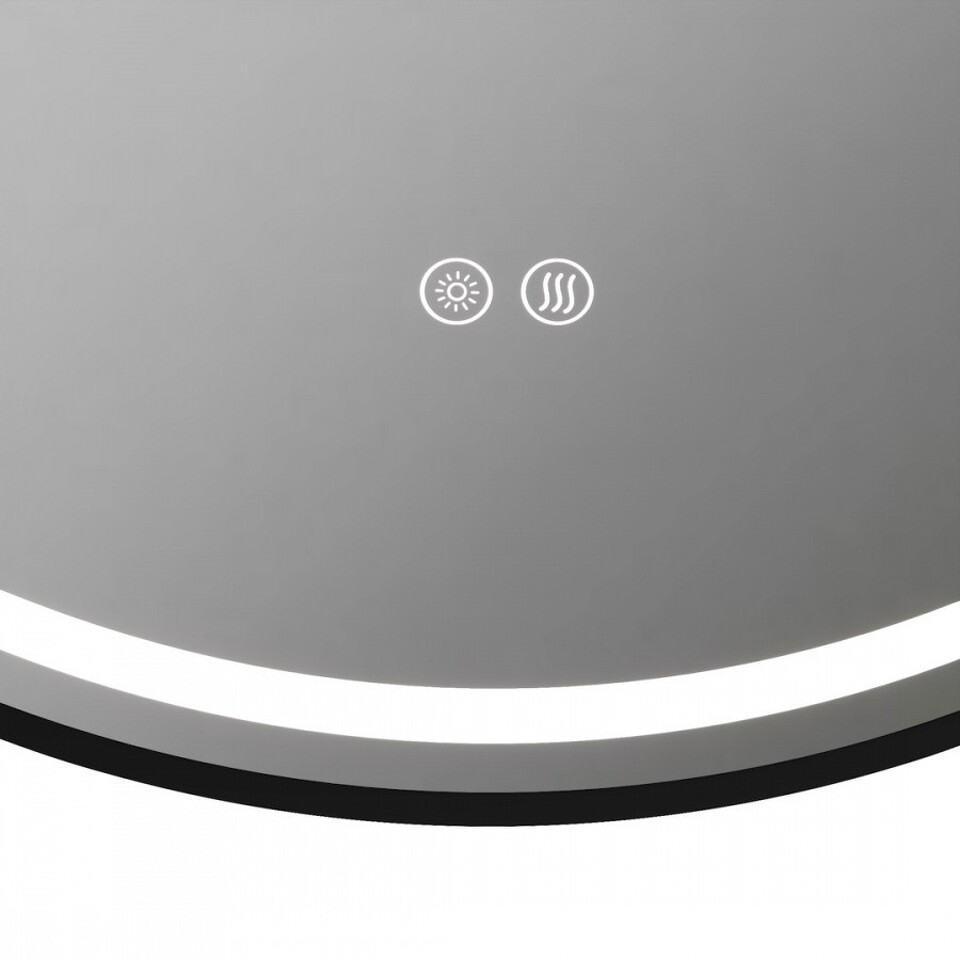 Фото №32  Watersense Зеркало Lina Supernova Black D80, LED подсветка, сенсор, антипар T20124