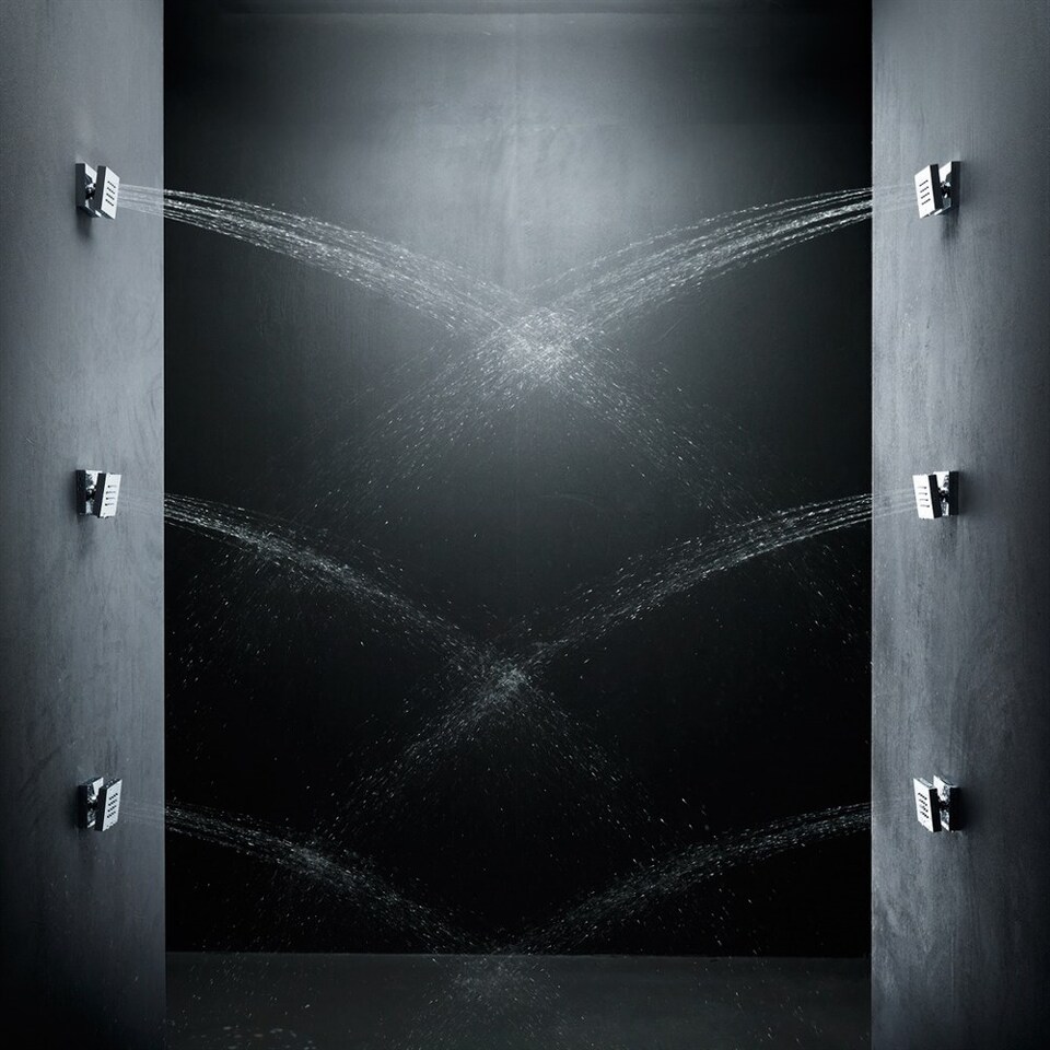 Фото №5  BJ001AXX AQUAelite боковая форсунка 65x65 мм Матовый чёрный, 38/05Q