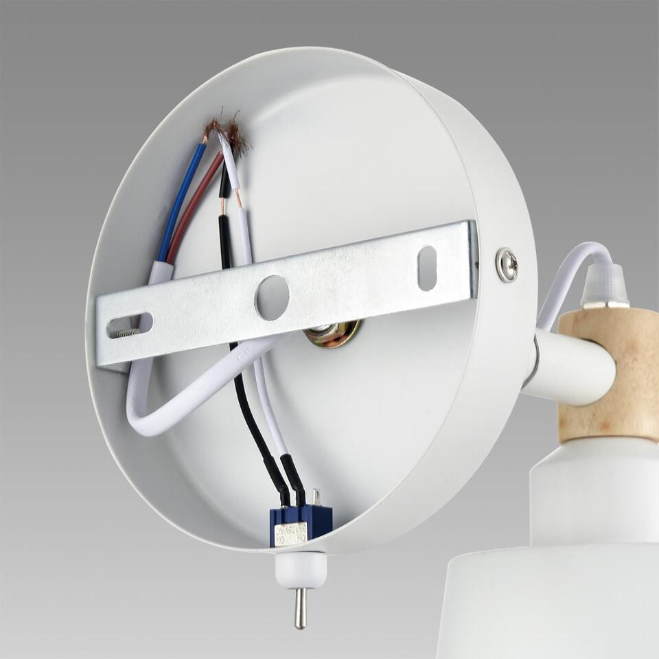 Фото №8  LUMION 8097/1W MODERNI LN26 342 белый/белый металл, дерево/металл Бра Е27 1*60W 220V ROSALINA