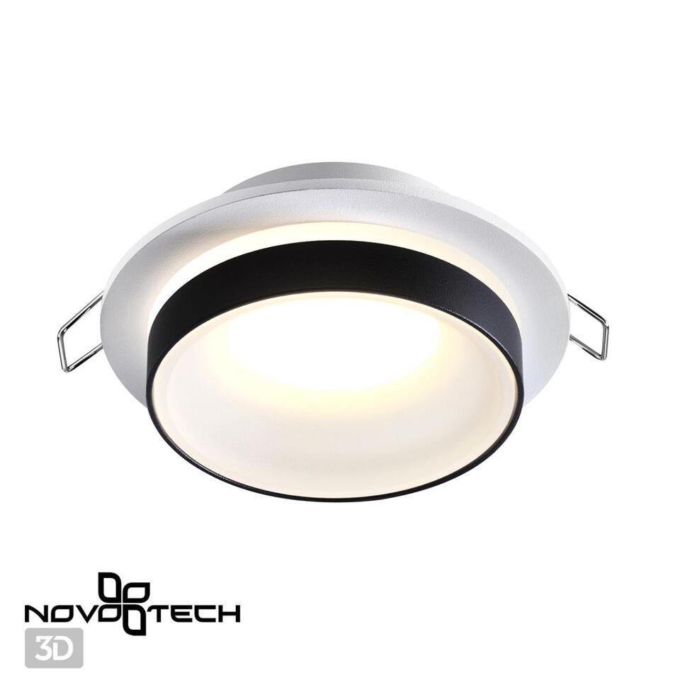 Фото №3  NOVOTECH 370784 SPOT NT21 529 белый/черный Светильник встраиваемый влагозащищенный IP44 GU10 9W 220V WATER