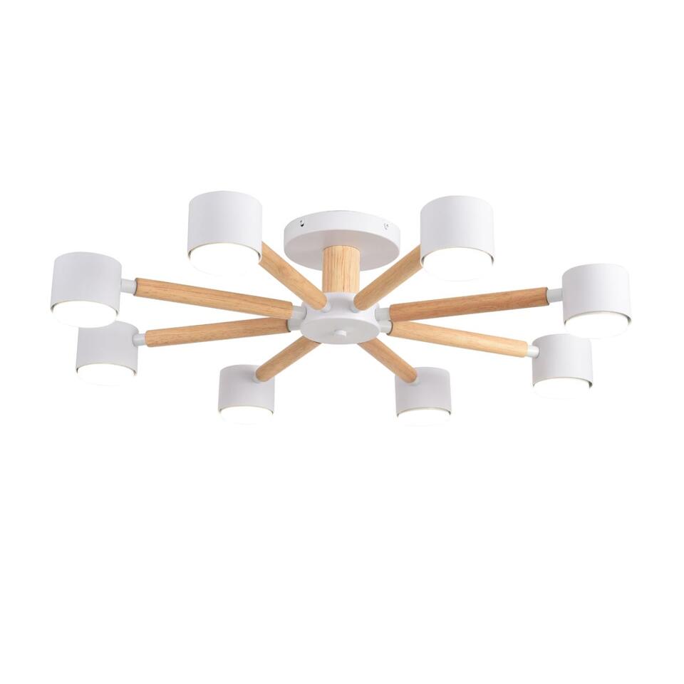 Фото №7  LUMION 8306/8C COMFI LN26 333 белый, дерево/металл Светильник потолочный GX53 LED 8*7W 220V VUDI