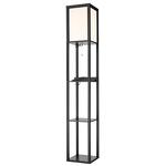 Превью фото №8  Торшер LUMION 8093/1F COMFI LN26 460 черный/белый, дерево/текстиль Торшер Е27 1*60W 220V PRACTIC