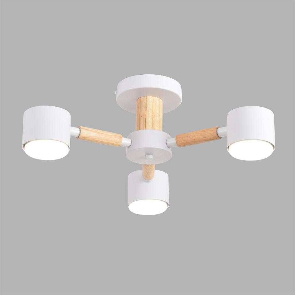 Фото №7  LUMION 8306/3C COMFI LN26 333 белый, металл/дерево Светильник потолочный GX53 LED 3*7W 220V VUDI