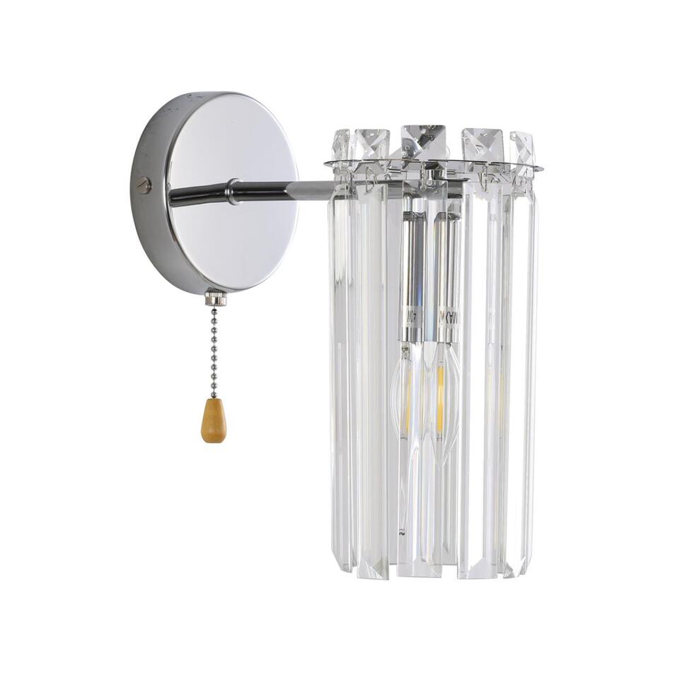 Фото №6  LUMION 8348/1W CLASSI LN26 156 хром/прозрачный, металл/хрусталь Бра E14 1*40W 220V FAVLA