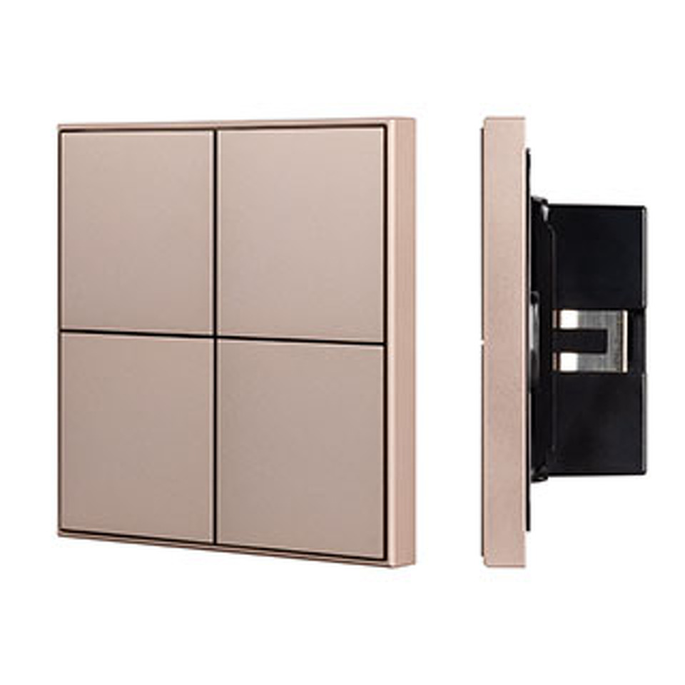 Фото №1  IARL INTELLIGENT ARLIGHT Кнопочная панель KNX-304-23-IN Champagne (BUS, Frame) ( IP20 Металл, 2 года)