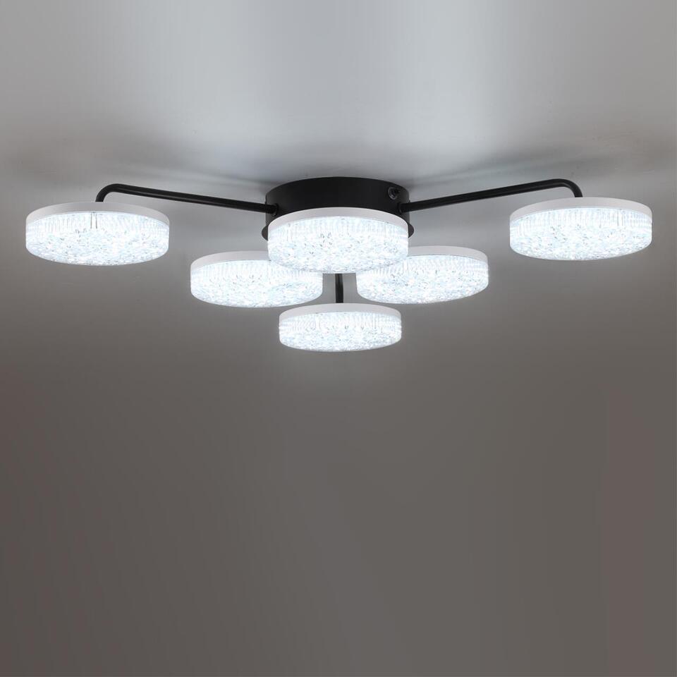 Фото №12  Люстра LUMION 8236/6CL LEDIO LN25 000 черный, металл/акрил Люстра потолочная с ПДУ LED 85W 3000-6000К 220V DIDANA