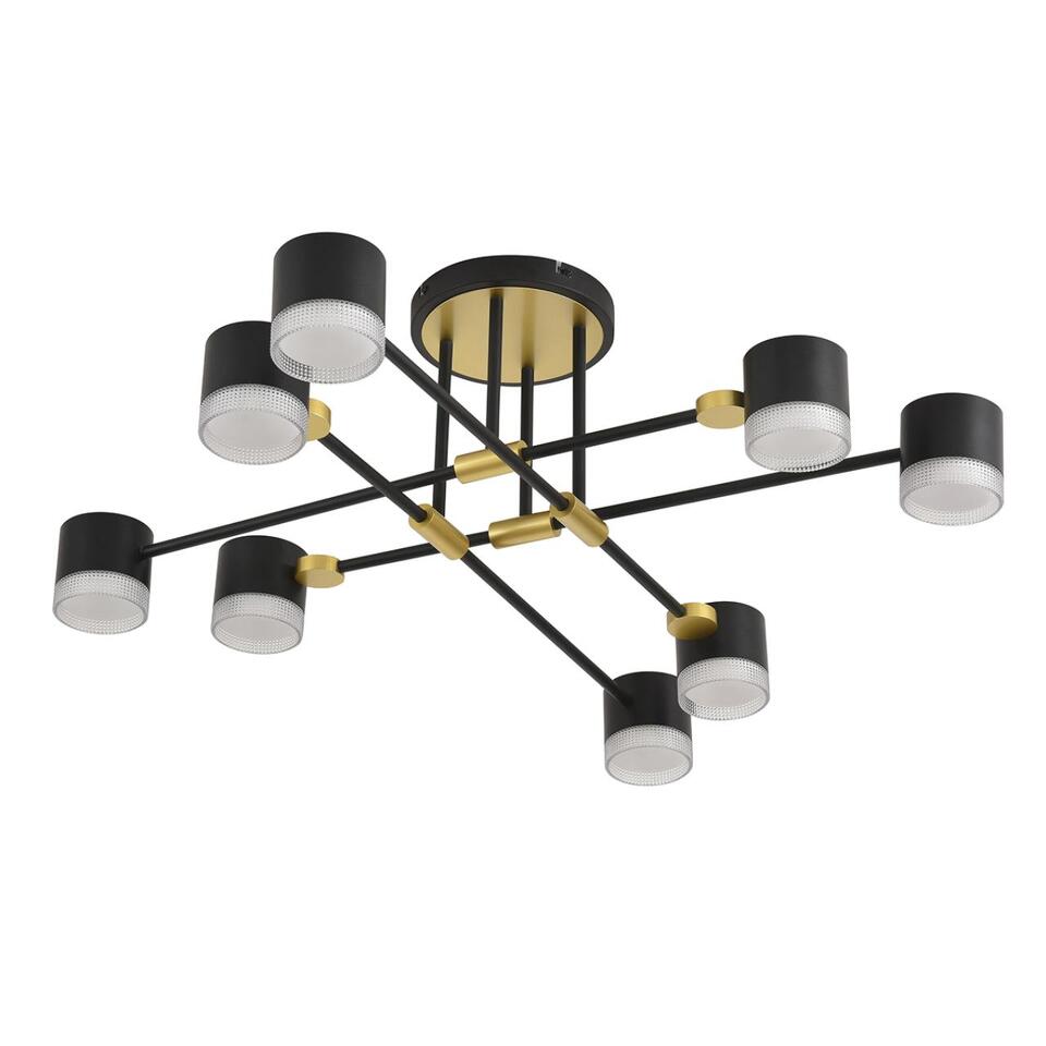 Фото №7  LUMION 8307/8C COMFI LN26 237 золотой/черный, металл Светильник потолочный GX53 LED 8*7W 220V LENIANA