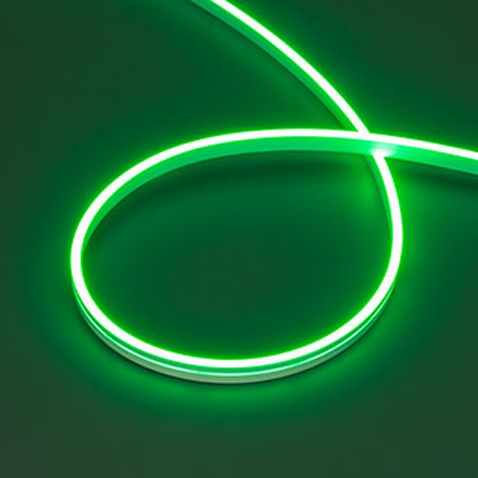 Фото №1  Arlight Лента герметичная MOONLIGHT-SIDE-A168-4x10mm 24V Green (7.2 W/m, IP65, 5m, wire x2) ( Вывод прямой, 3 года)