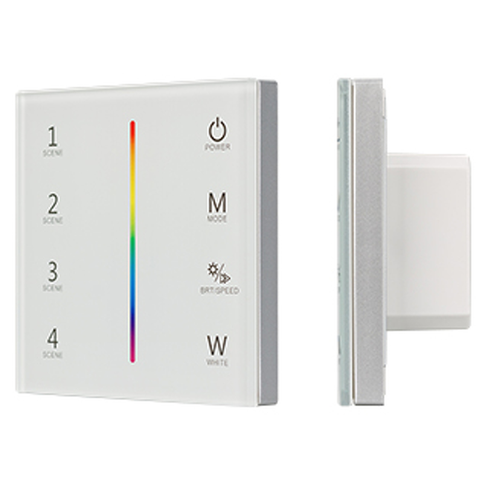 Фото №1  Arlight Панель Sens SMART-P22-RGBW White (12-24V, 4x3A, 2.4G) ( IP20 Пластик, 5 лет)