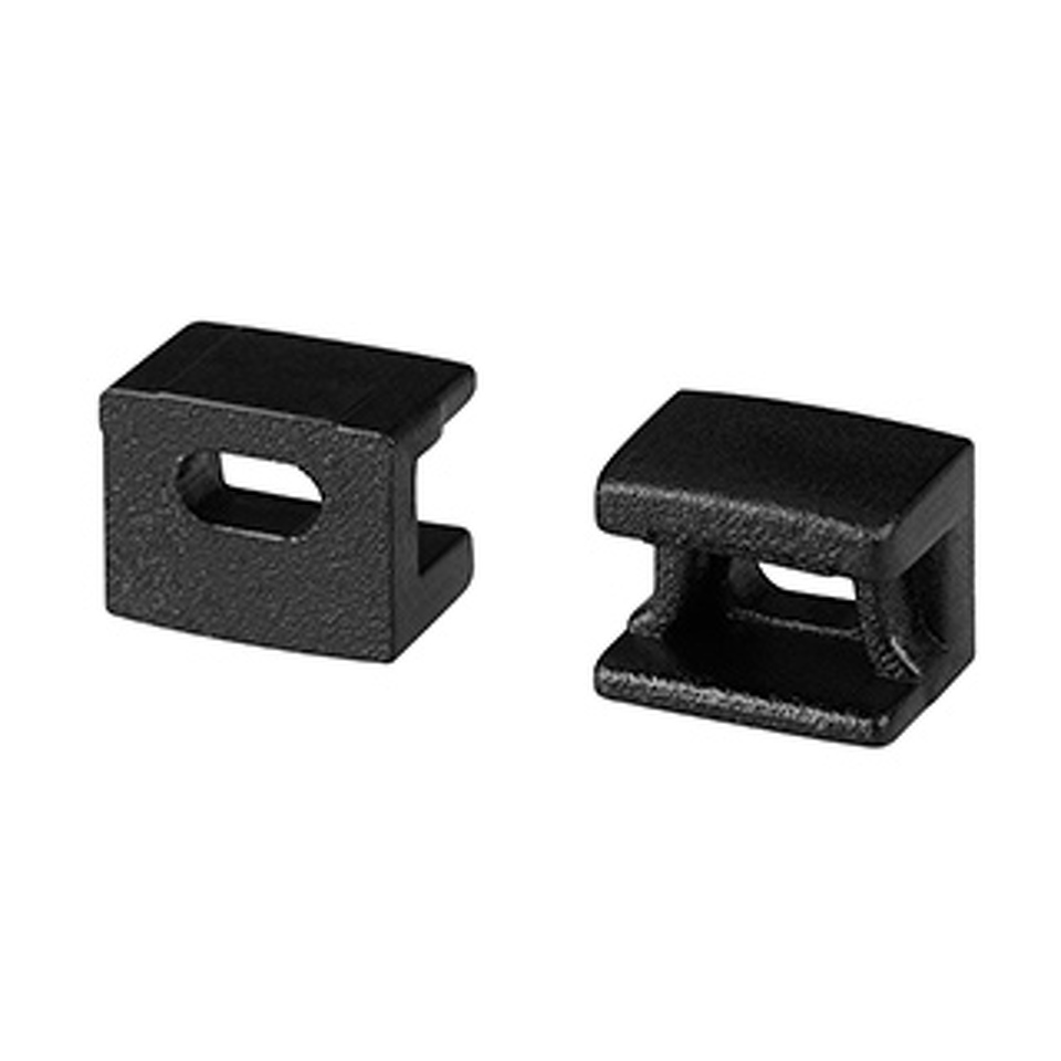 Фото №1  Arlight Заглушка PLINTUS-FANTOM-BENT BLACK с отверстием ( Пластик)