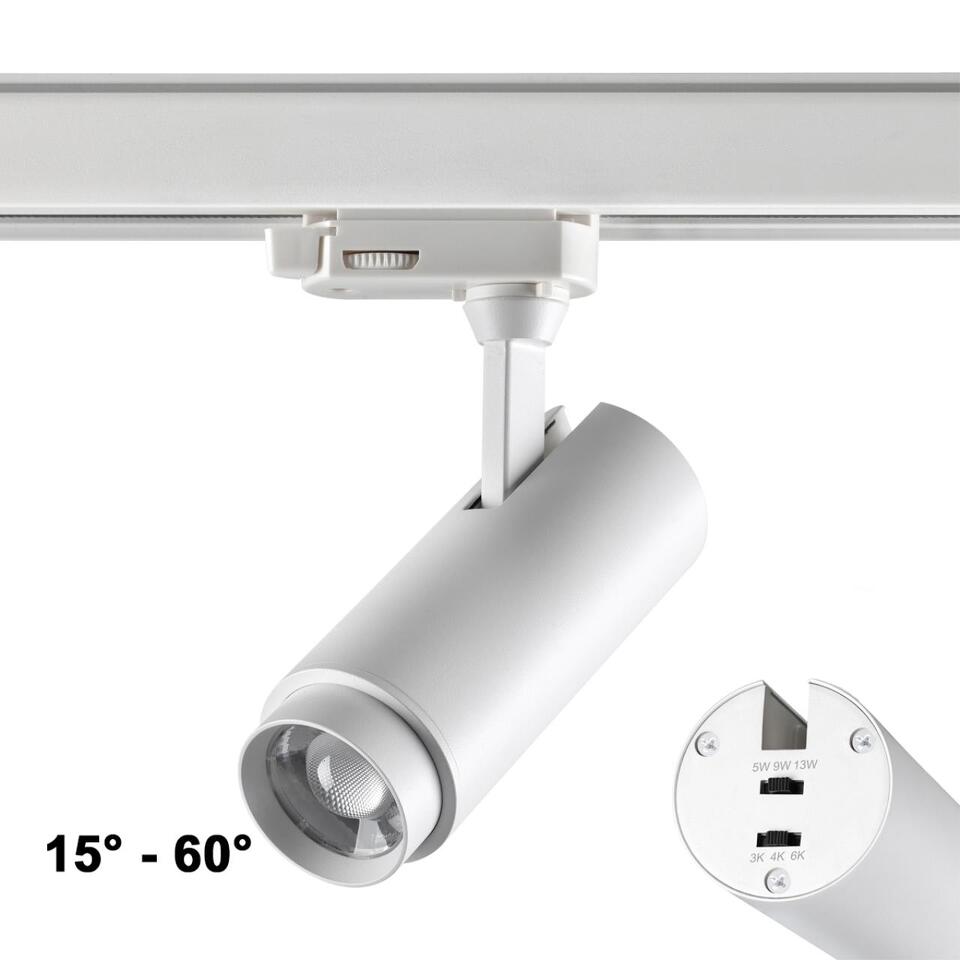 Фото №9  NOVOTECH 359030 PORT NT23 266 белый Трехфазный трековый светильник с переключателем цветовой температуры и мощности IP20 LED 3000К\4000К\6000К 5W/9W/13W 220V N