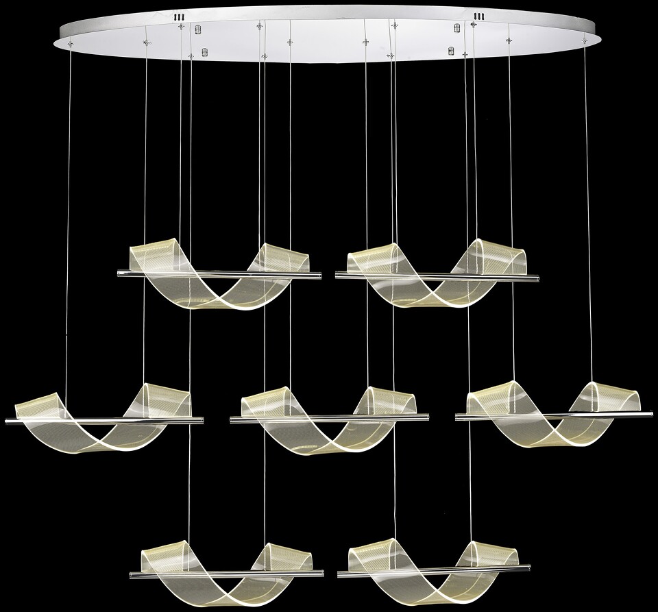 Фото №1  Подвесной светильник WE452.07.123 WERTMARK HILDA светильник подвесной, LED, 7x14W, 3000K