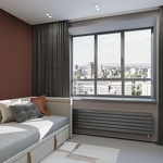 Превью фото №1  Радиатор Asthetik  60 H 60x60 750 -7, Низ право, 9016 RAL белый мат