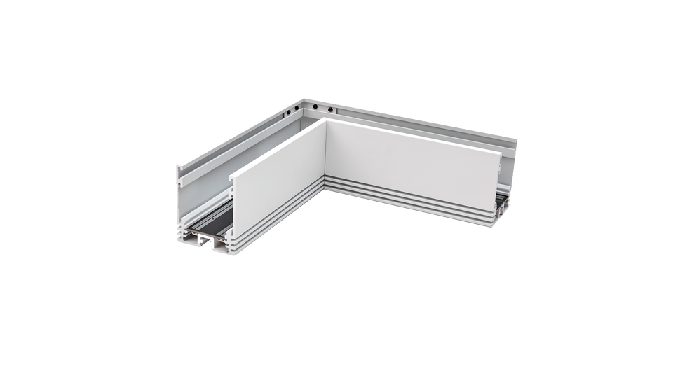 Фото №1  SWG PRO Коннектор угловой потолочный SY Белый МуарSY-601901-CN-WHMR- PCB Серебро