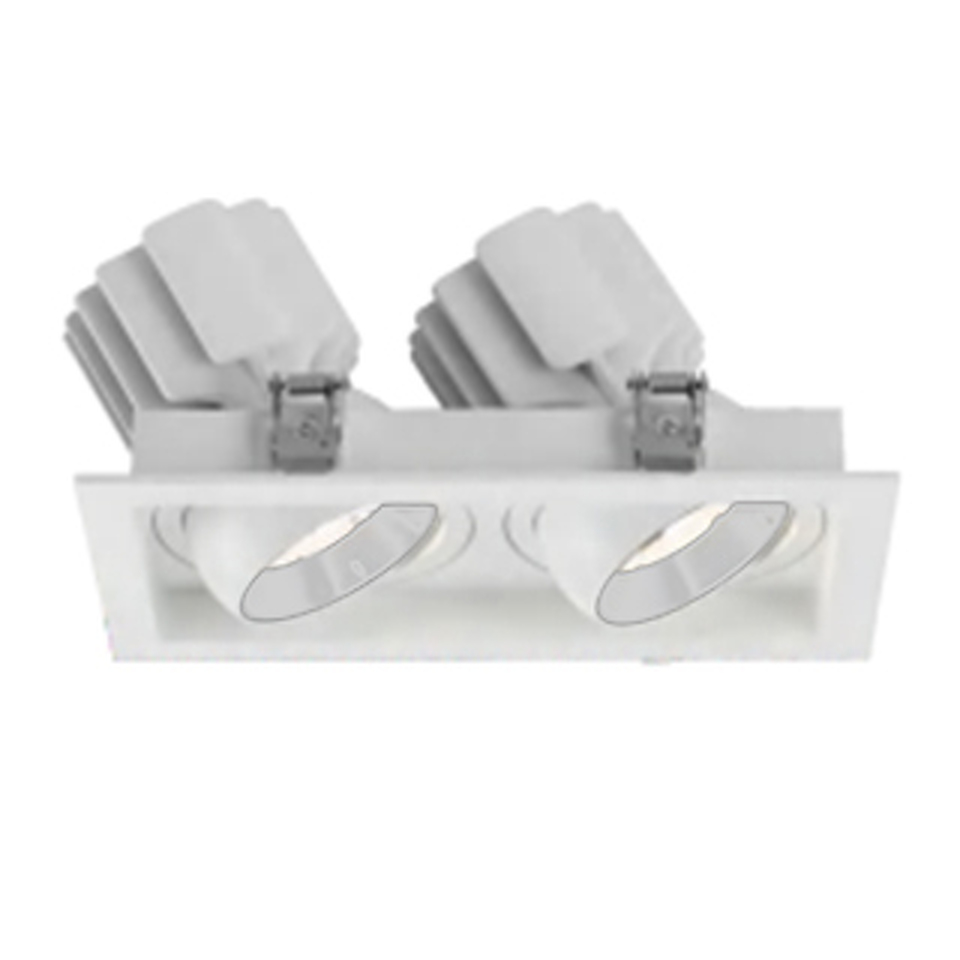 Фото №1  Arlight Светильник MS-VORTEX-BUILT-S250x140-2x30W Warm3000 (WH-WH, 17 deg, 230V) ( IP20 Металл, 5 лет)