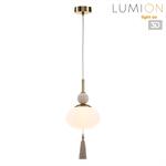 Превью фото №1  Подвесной светильник LUMION 8272/1A NEOCLASSI LN26 039 латунь/бежевый/белый, металл/керамика/стекло Подвес Е14 1*40W 220V GLORIYA