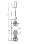 Превью фото №2  Подвесной светильник Подвесной светильник Maytoni MOD267PL-L32CH3K
