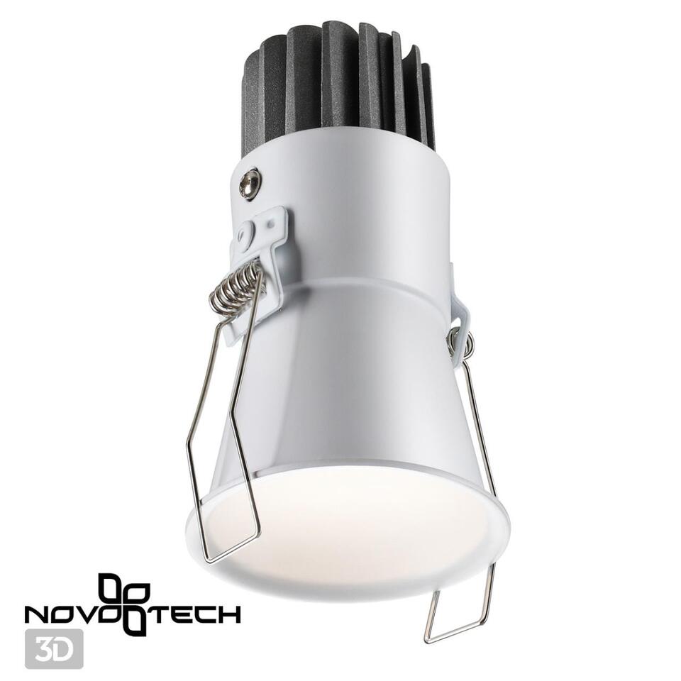 Фото №7  NOVOTECH 358906 SPOT NT22 442 белый Встраиваемый светодиодный светильник с переключателем цветовой температуры IP20 LED 3000К\4000К\6000К 7W 220V LANG
