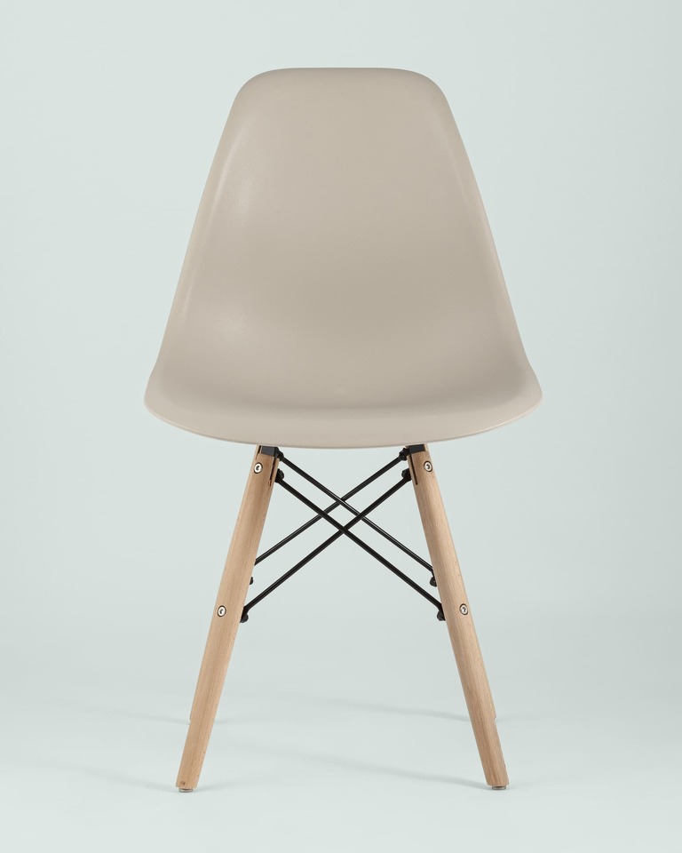 Фото №10  Стул Eames Style DSW бежевый (разборный каркас)