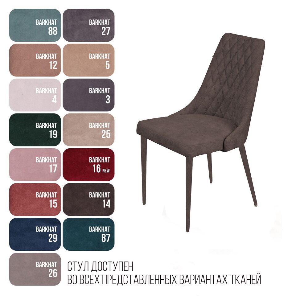 Фото №7  Top concept Стул Коннор люкс, бархат антрацит 14/конус