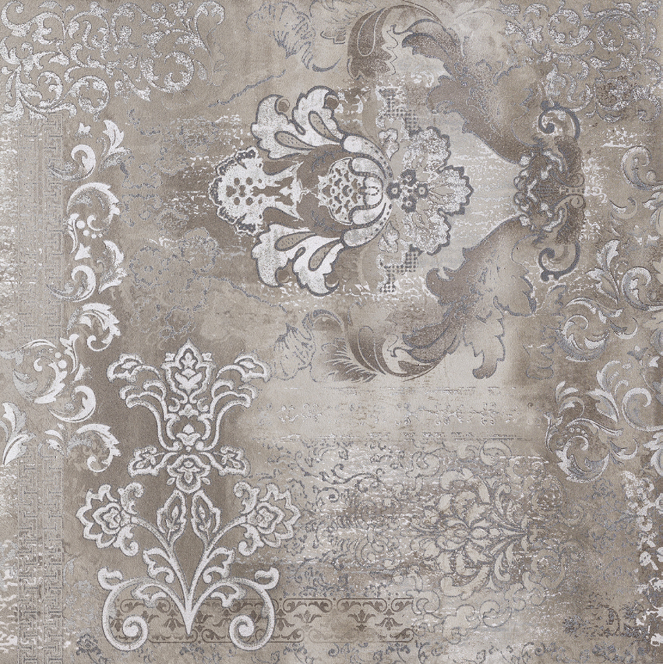 Фото №1  Плитка ASCOT Декор INS.SILK STEELWALK NIKEL 59,5X59,5