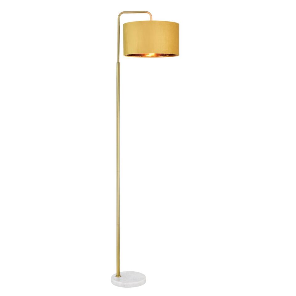 Фото №8  Торшер LUMION 8072/1F NEOCLASSI LN26 464 золото/желтый,  металл/камень/текстиль Торшер E27 1*60W 220V VELVETA