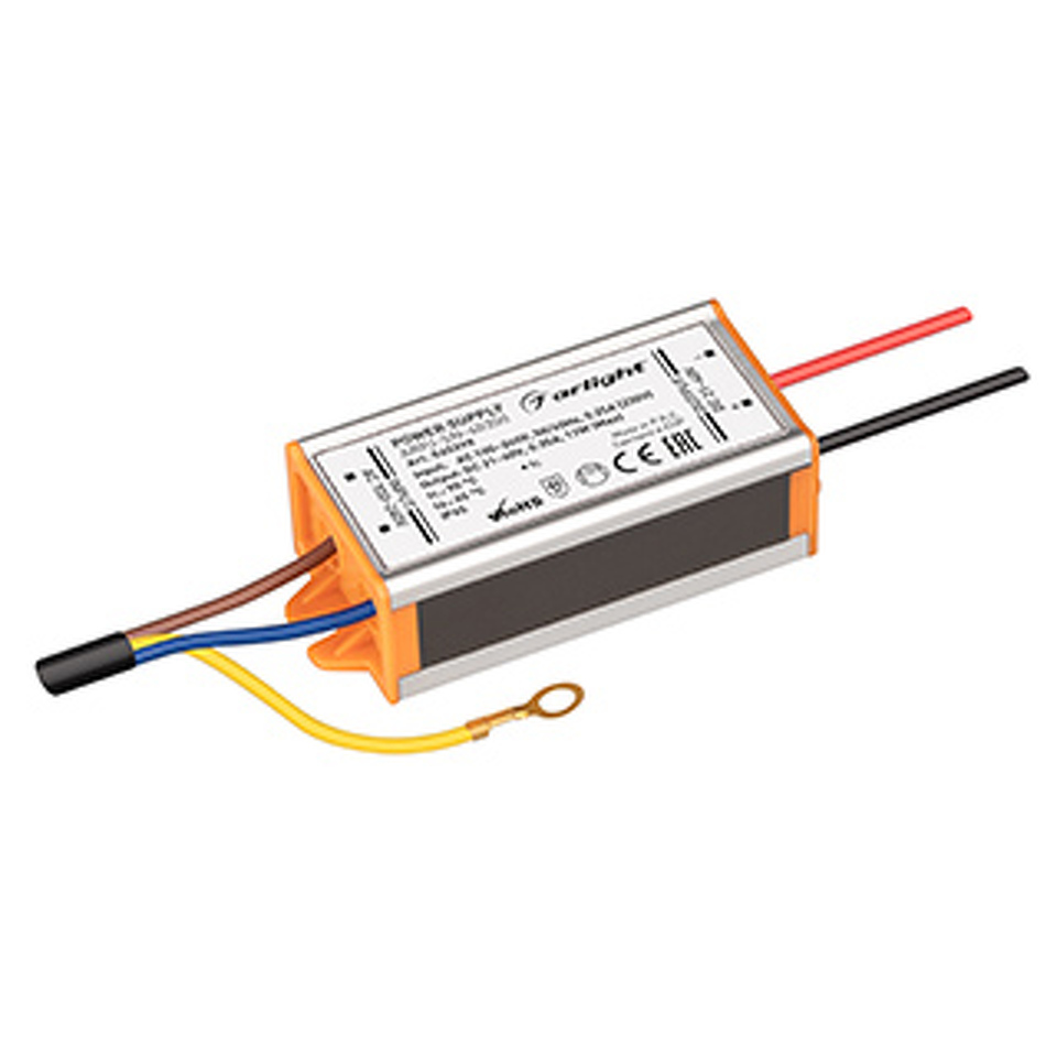 Фото №1  Arlight Блок питания ARPJ-SN-40350 (12W, 21-40V, 350mA) ( IP65 Металл, 3 года)