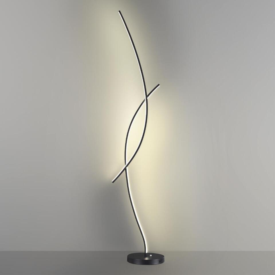 Фото №4  Торшер LUMION 5693/24FL LEDIO LN26 470 чёрный Торшер с ПДУ LED 24W 3000-6000K 220V NYX