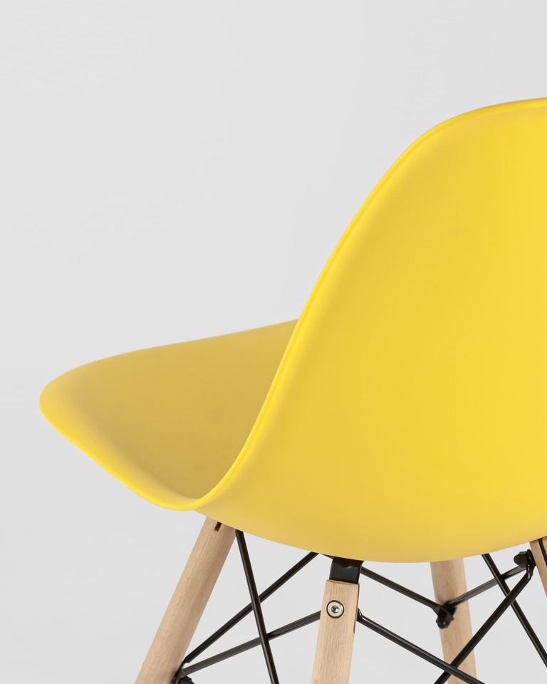 Фото №10  Стул Eames Style DSW желтый x4 (разборный каркас)