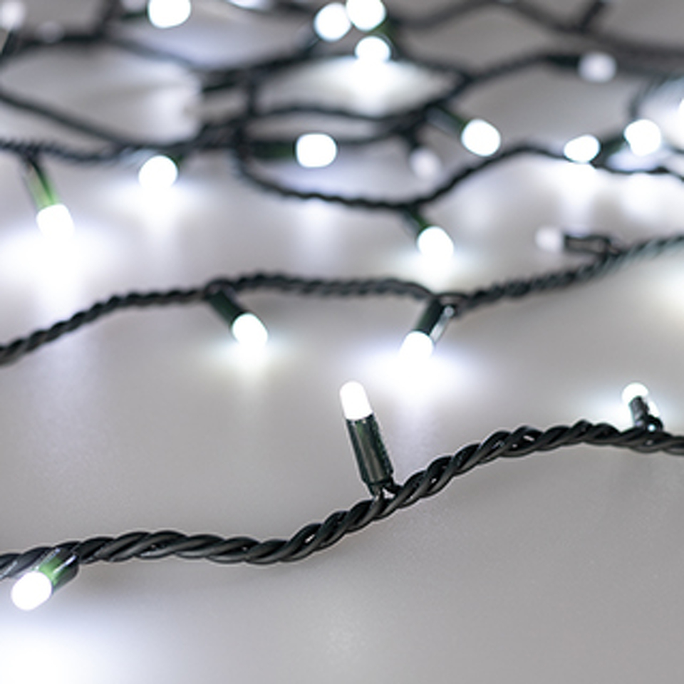 Фото №1  Ardecoled Светодиодная гирлянда ARD-STRING-PRO-1000-GREEN-100LED-MILK-PULSE White (230V, 7W) ( IP65)