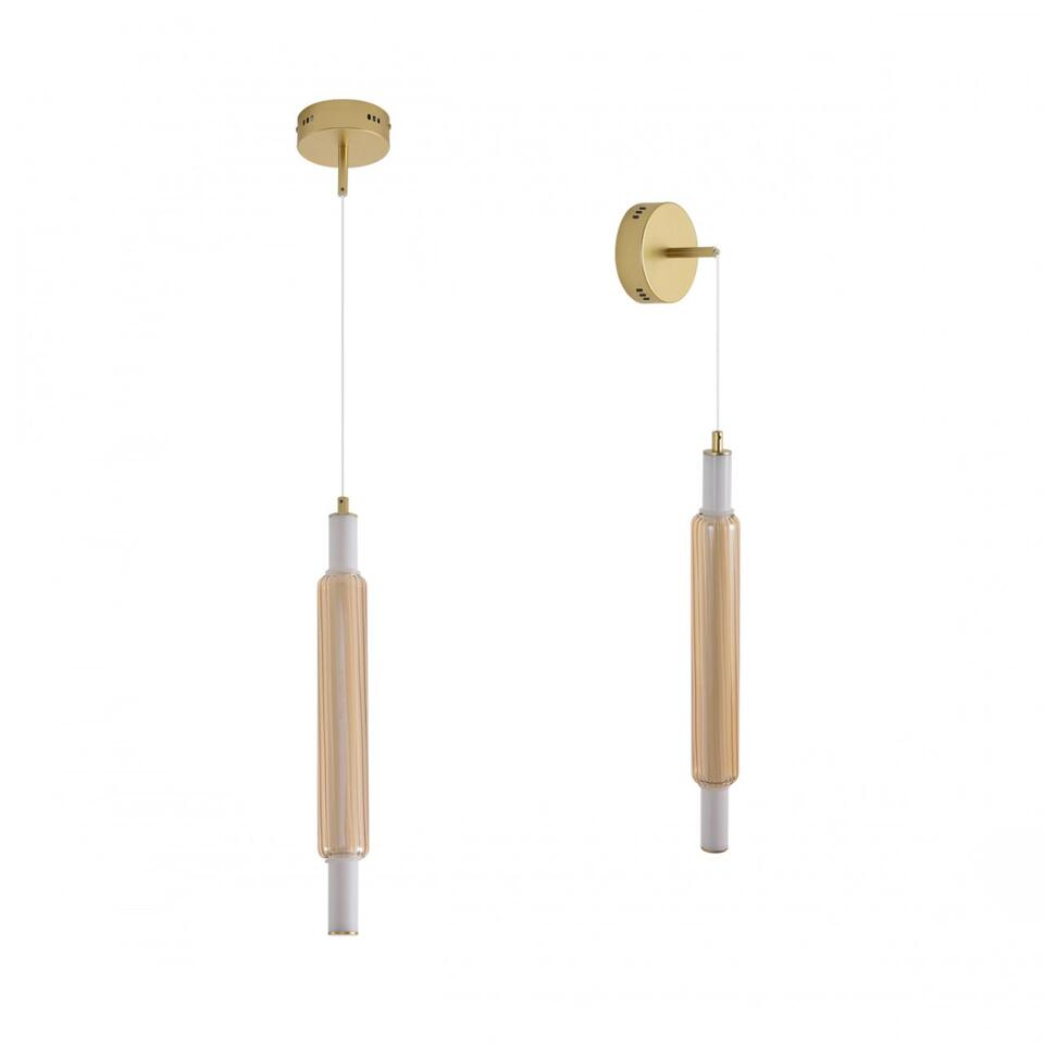 Фото №8  LUMION 8259/15WCL LEDIO LN26 280 золото/амбер, металл/акрил/стекло Бра/подвес LED 15W 4000К 220V TRENDY