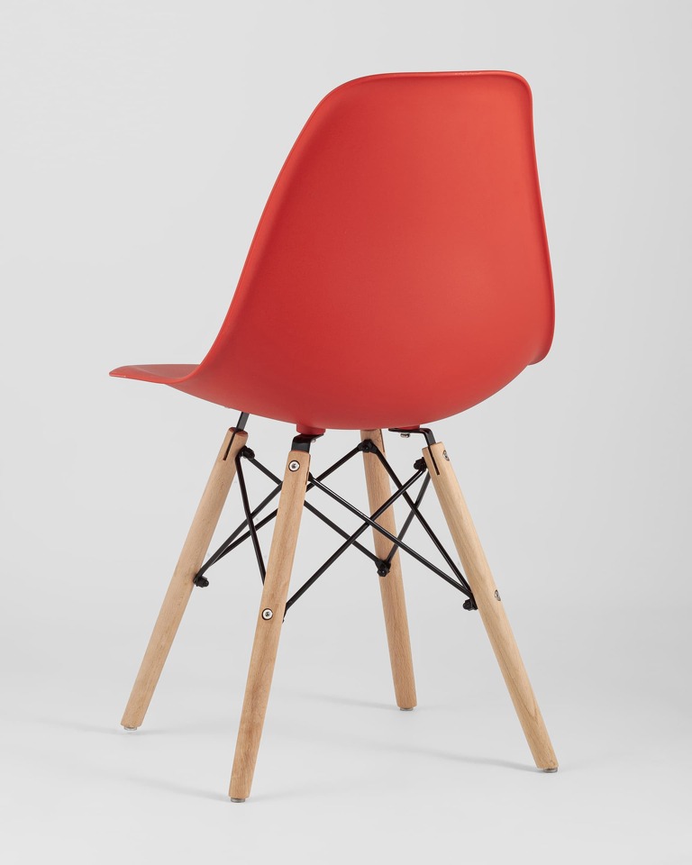 Фото №10  Стул Eames Style DSW красный x4 (разборный каркас)
