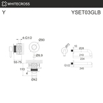 Превью фото №3  Система для ванны скрытого монтажа WHITECROSS Y YSET03GLB (брашированное золото)