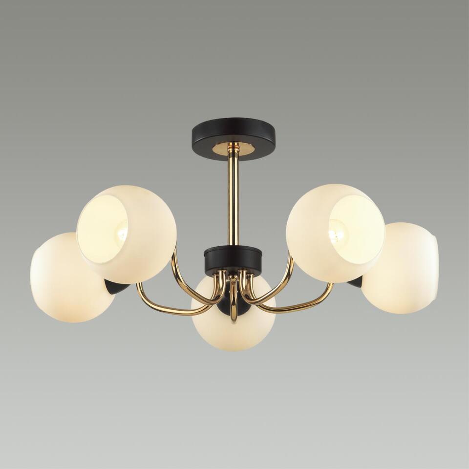 Фото №4  Люстра LUMION 5642/5C COMFI LN23 000 чёрный, золотой Люстра потолочная E27 5*60W 220V BLISS