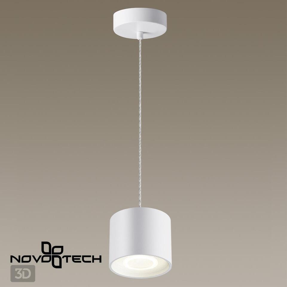 Фото №6  Подвесной светильник NOVOTECH 358793 OVER NT21 356 белый Светильник накладной светодиодный, длина провода 2м IP20 LED 15W 4000K 1600Лм 110-265V BIND