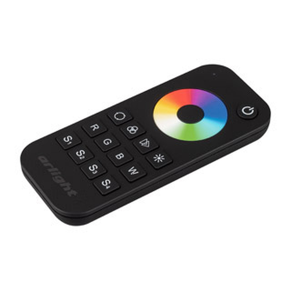 Фото №1  Arlight Пульт SMART-R28-RGBW Black (1 зона, 2.4G) ( IP20 Пластик, 5 лет)