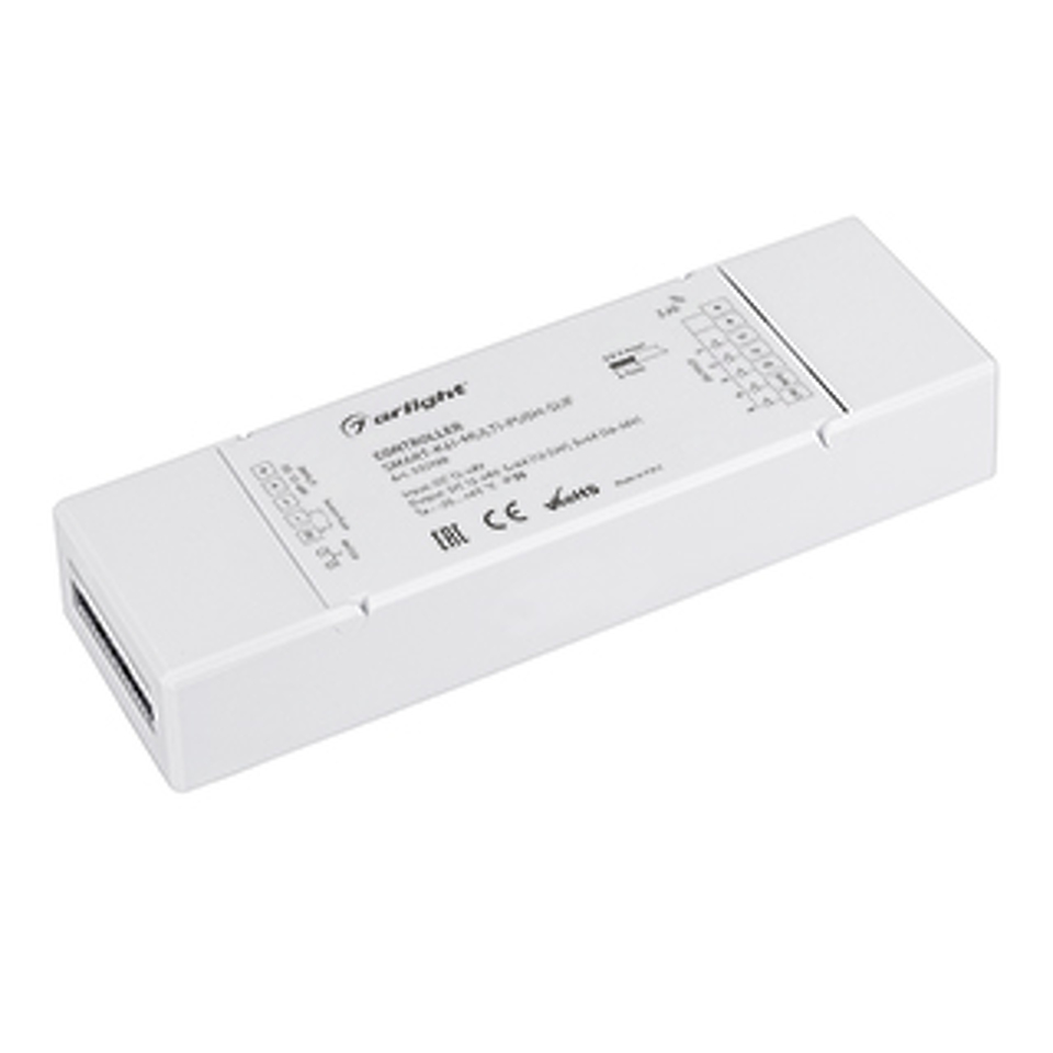 Фото №1  Arlight Контроллер SMART-K41-MULTI-PUSH-SUF (12-48V, 5x6A, RGB-MIX, 2.4G) ( IP20 Пластик, 5 лет)