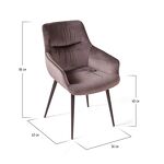 Превью фото №8  Top concept Стул Джордан, бархат пепельно-бежевый 25, опора конус